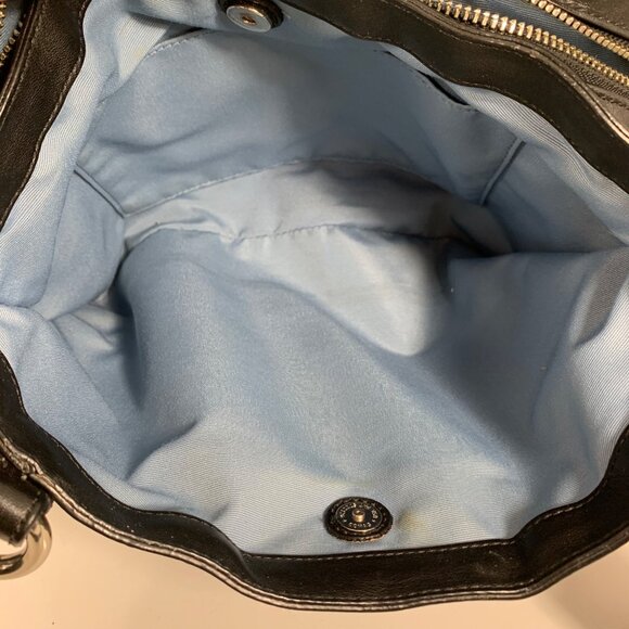 COACH F14934 Cricket Signature Satchel Shoulder Bag Black/Off-White + Hang Tag - Picture 15 of 15